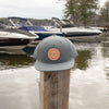 Lake Winnipesaukee Flat Brim Snapback Hat - Gray