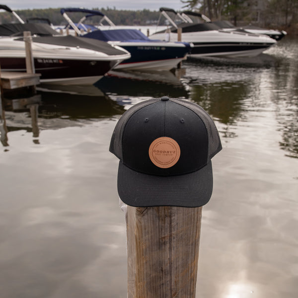 Lake Winnipesaukee Trucker Snapback Hat - Black