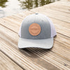 Lake Winnipesaukee Trucker Snapback Hat - Heather Gray White