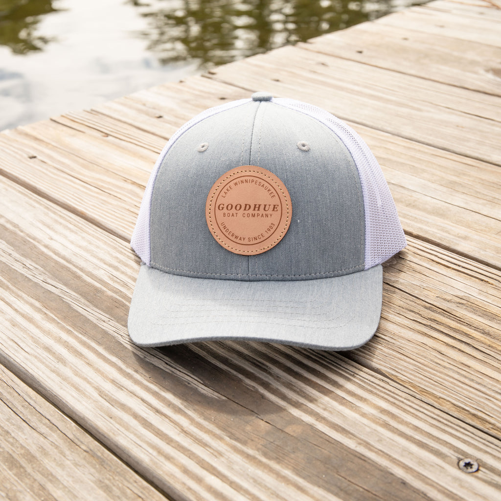 Lake Winnipesaukee Trucker Snapback Hat - Heather Gray White