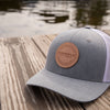 Lake Winnipesaukee Trucker Snapback Hat - Heather Gray White