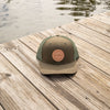 Lake Winnipesaukee Trucker Snapback Hat - Dark Olive Green