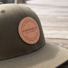 Lake Winnipesaukee Trucker Snapback Hat - Dark Olive Green