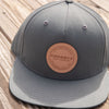 Lake Winnipesaukee Flat Brim Snapback Hat - Gray