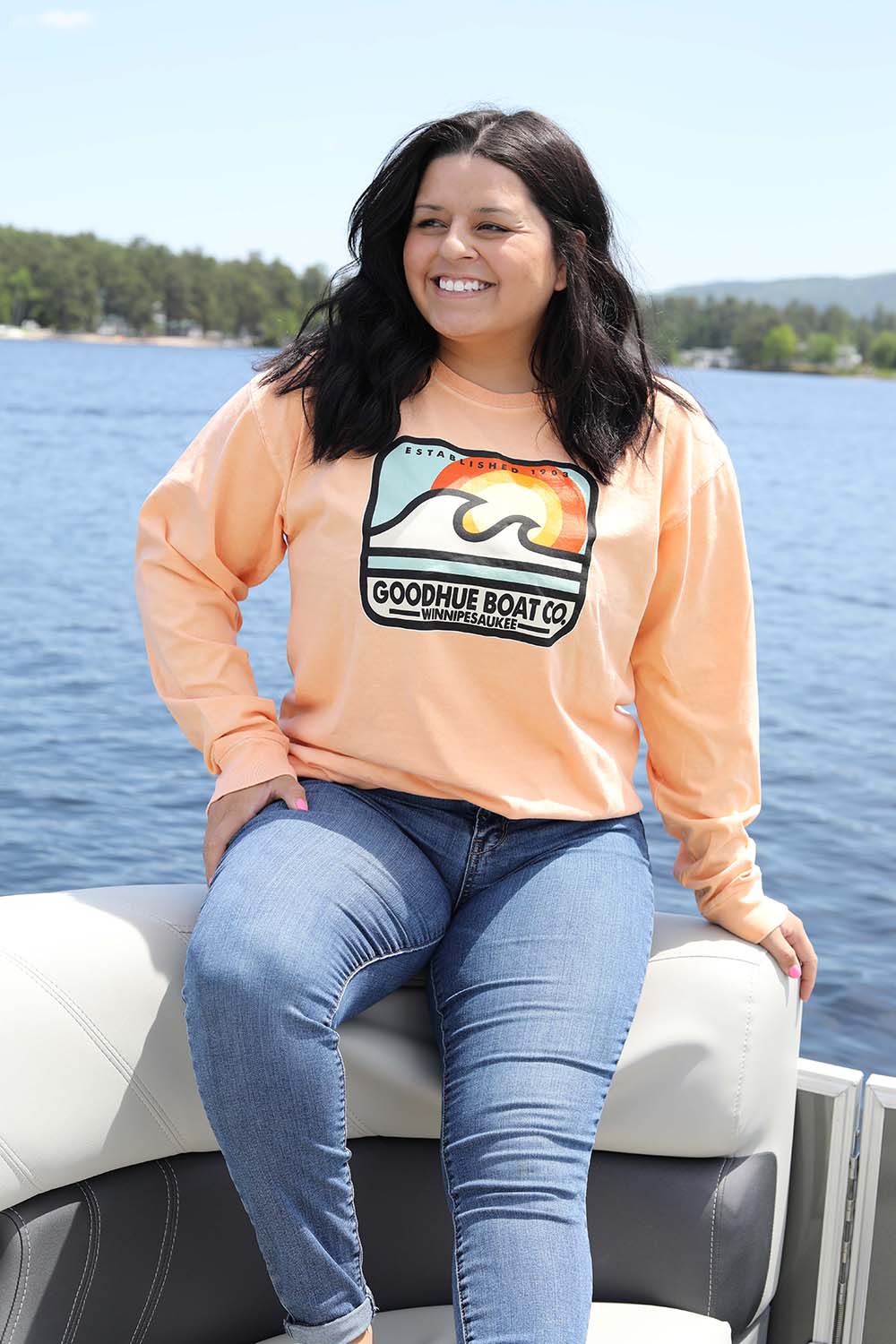 Sun Washed Lake Winnipesaukee Long Sleeve Tee